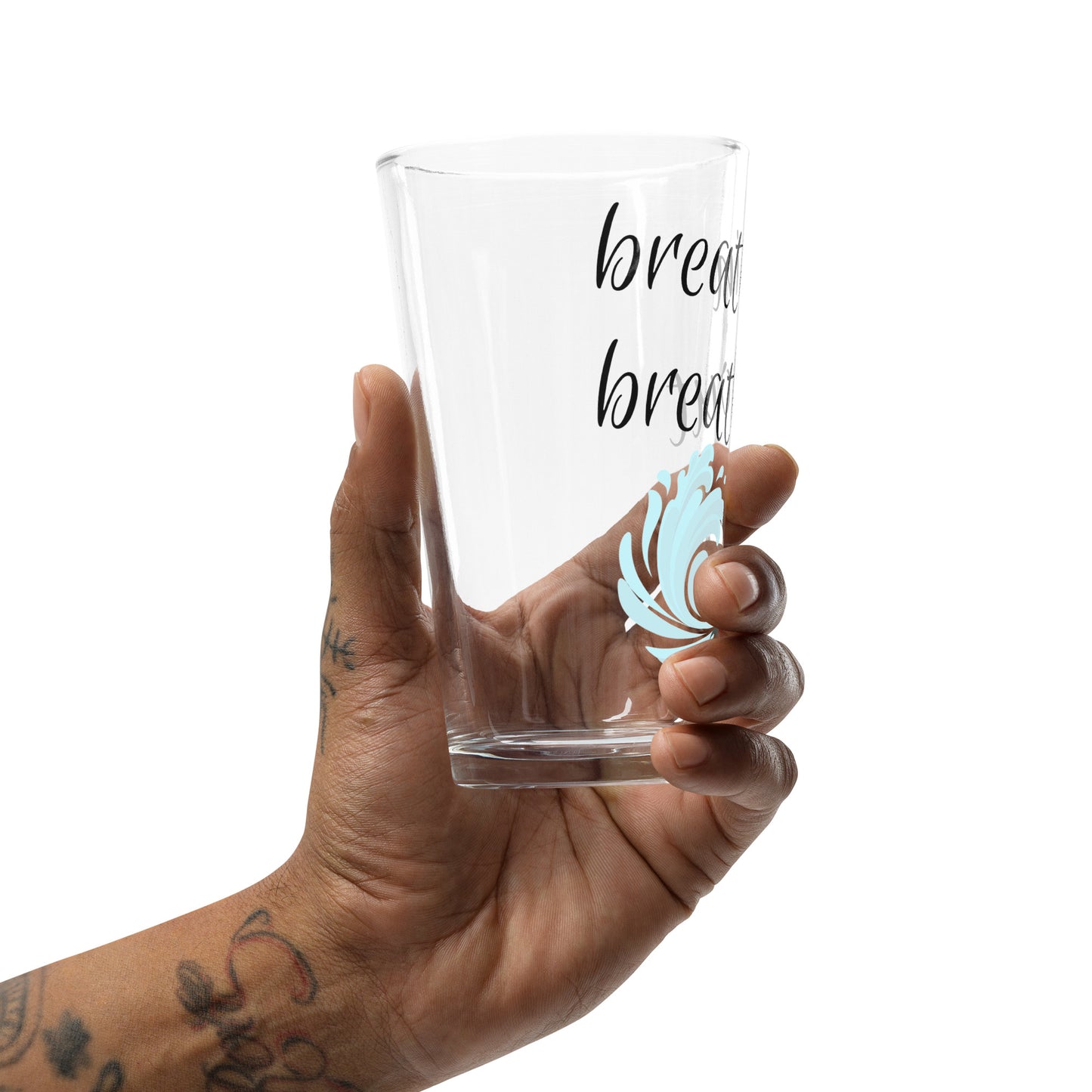 Breath In, Breath Out Pint Glass