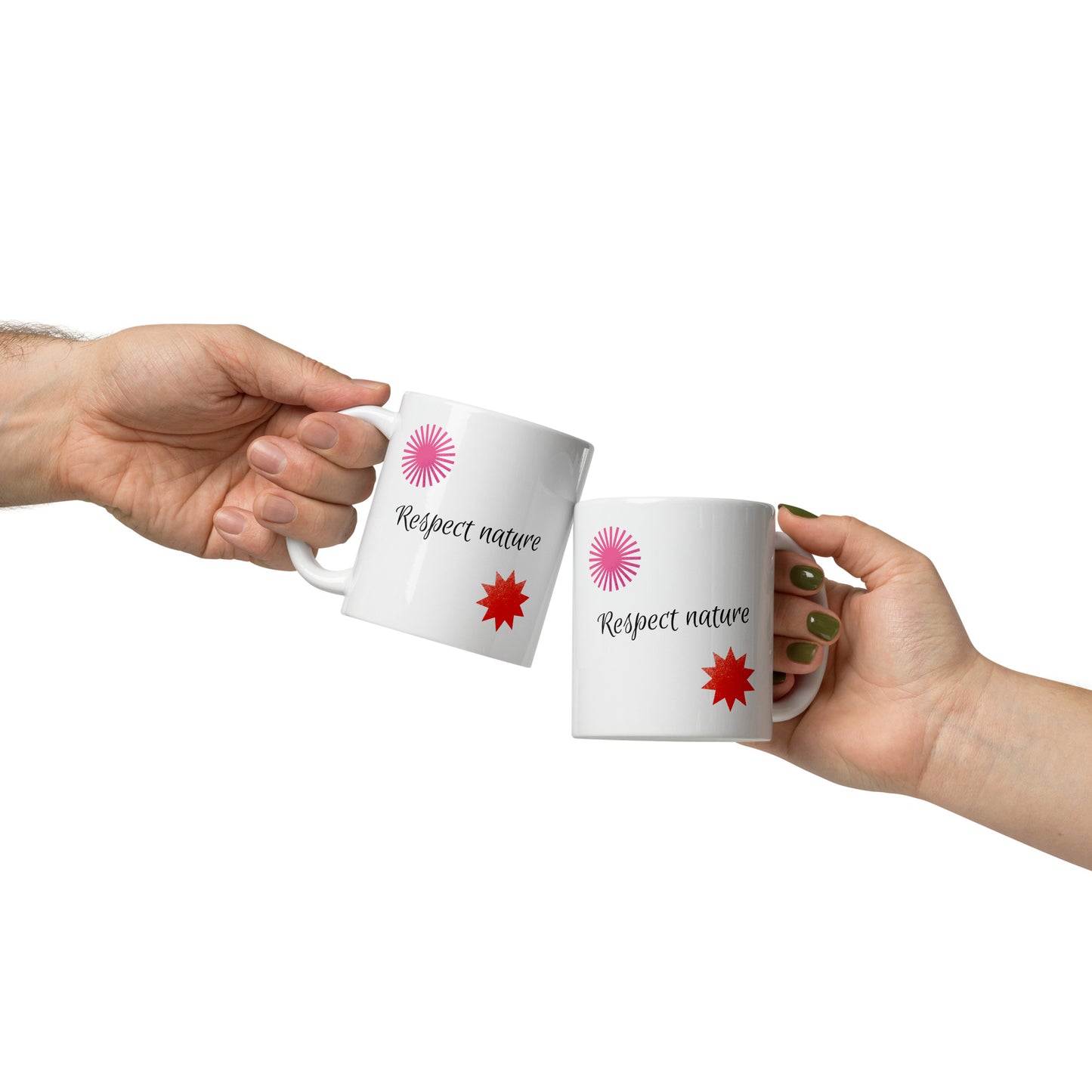 Respect Nature Microbes White Glossy Mug