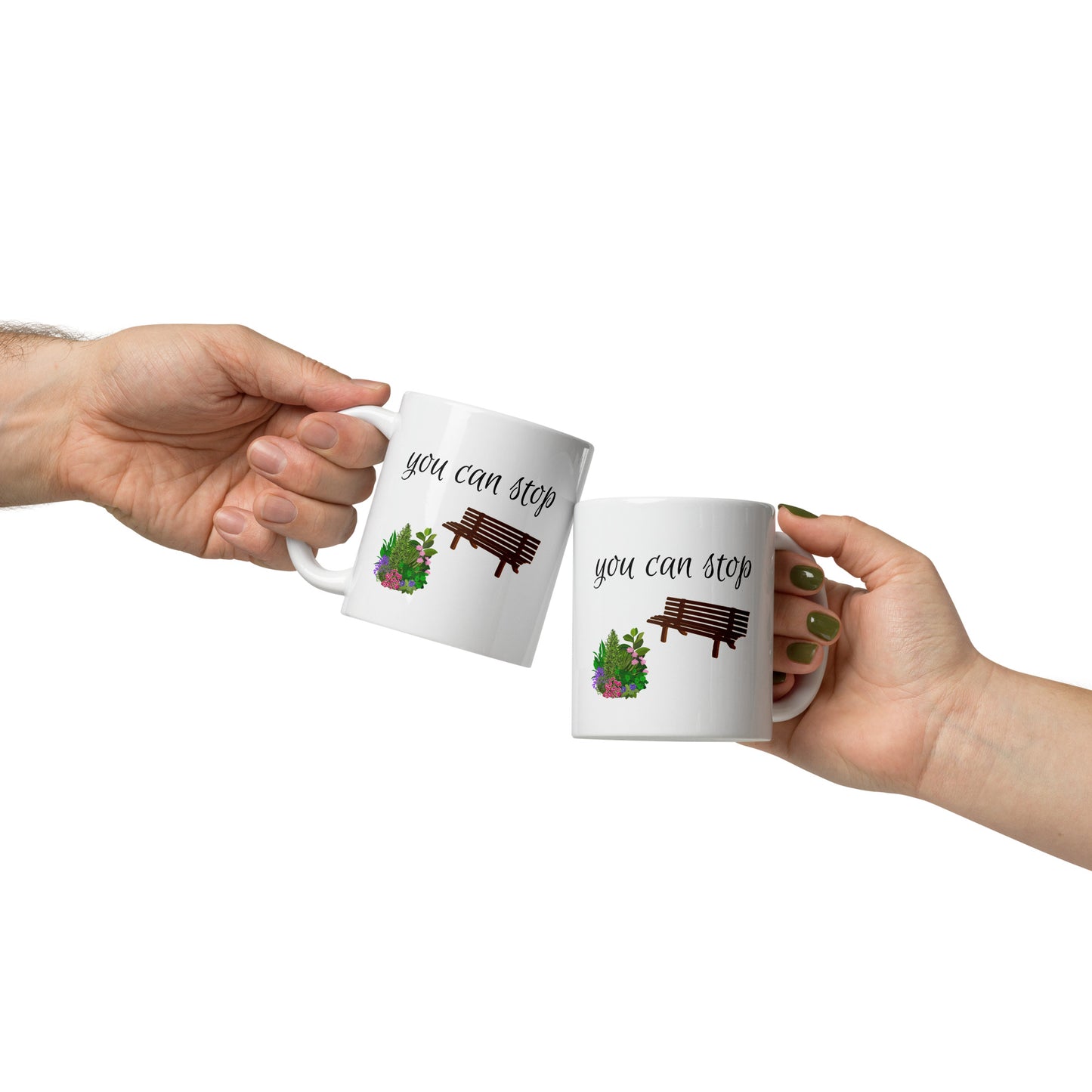 You Can Stop White Glossy Mug