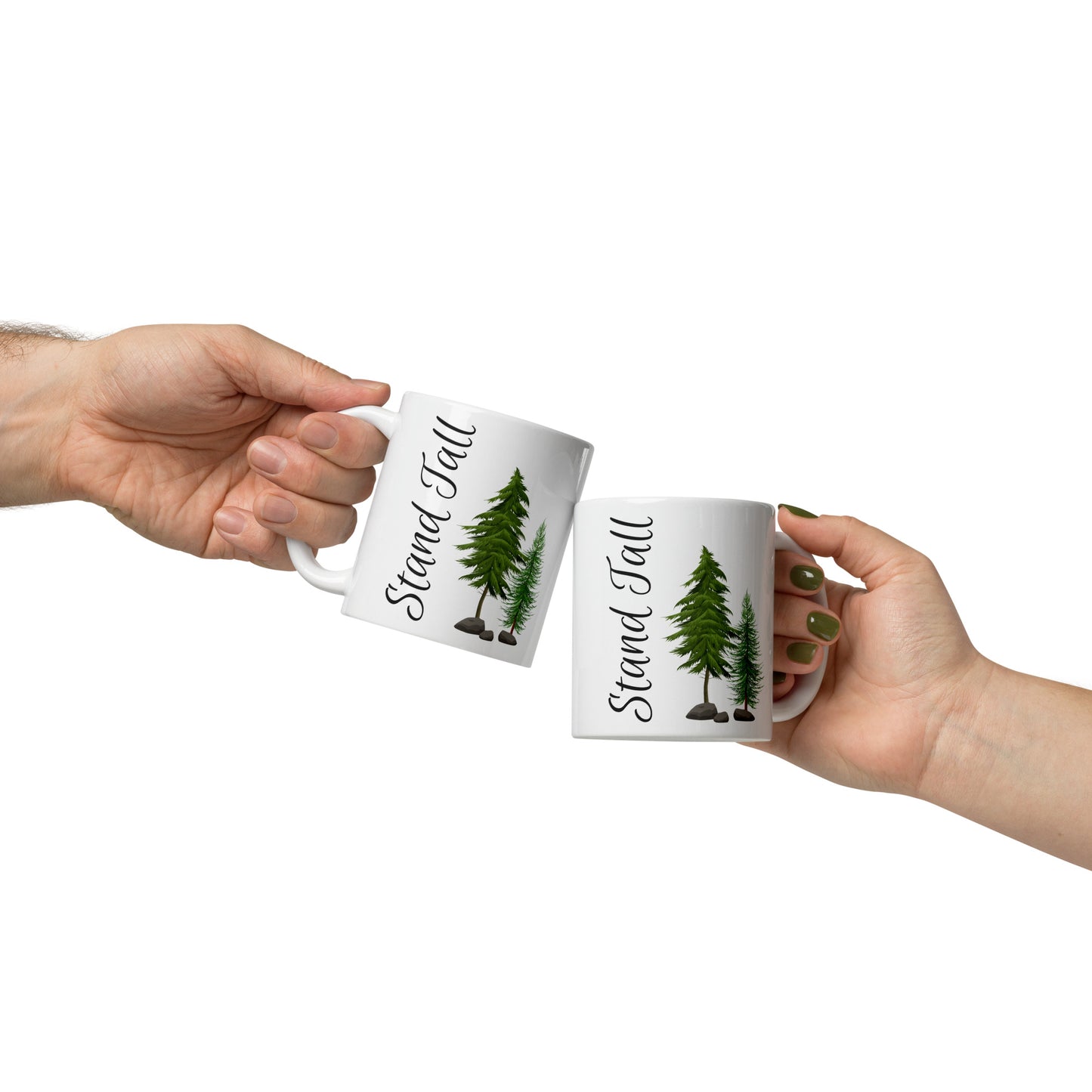 Stand Tall White Glossy Mug