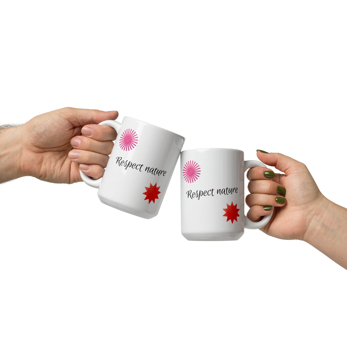 Respect Nature Microbes White Glossy Mug