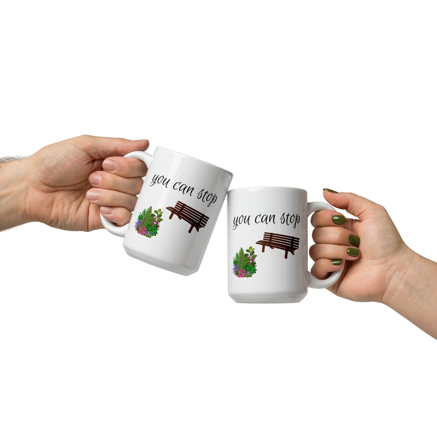 You Can Stop White Glossy Mug