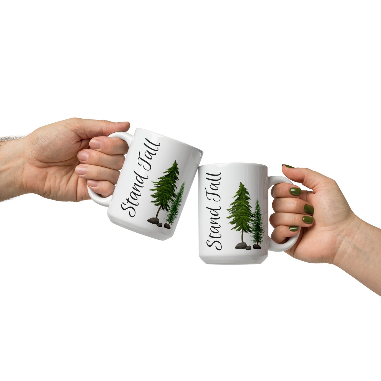 Stand Tall White Glossy Mug