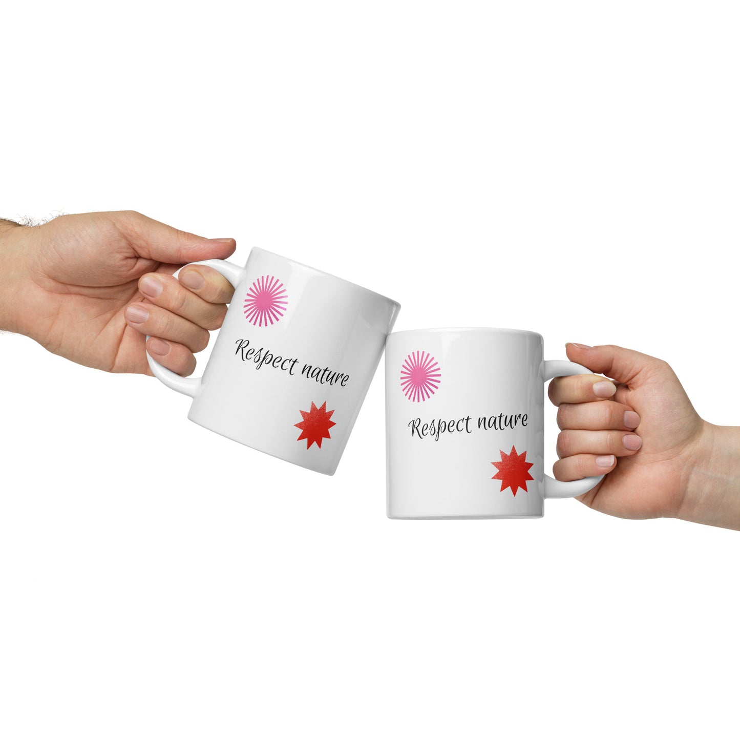 Respect Nature Microbes White Glossy Mug
